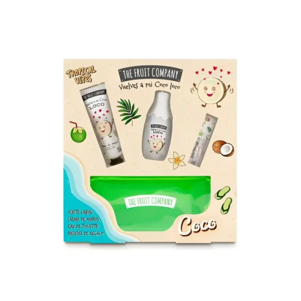 The Fruit Company Set Summer Coco EDT + Crema de Manos + Aceite Labial + Neceser