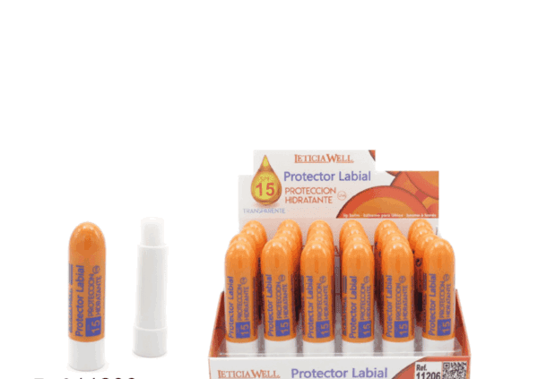 protector labial SPF +15 naranja